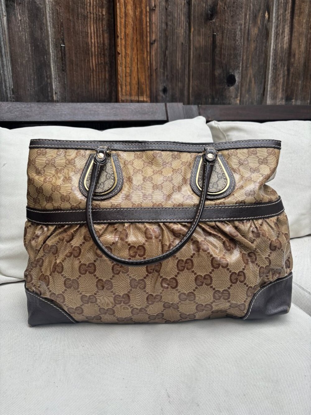 Gucci GG Crystal Coated Canvas Tote